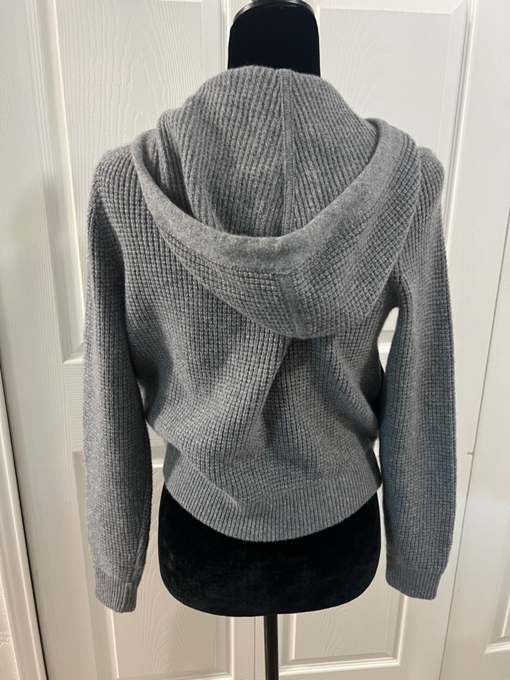 NWD Theory Heather Grey Cashmere Zip Up Hoodie - Picture 3 of 5